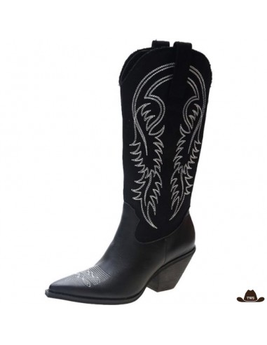 Bottes Western Noires Femme JUSQU'A -70%! 