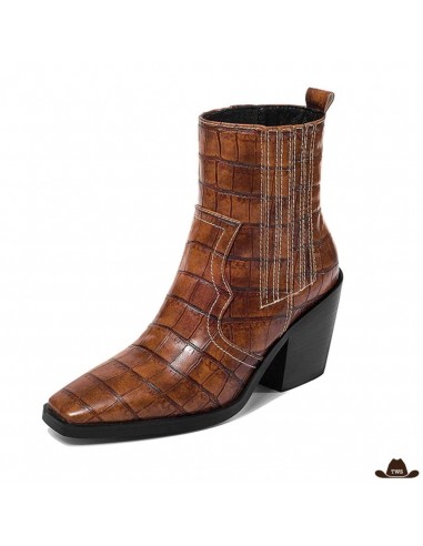 Bottes Western Crocodile rembourrage situé sous