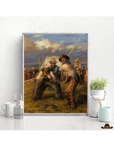 Tableau Peinture Cowboy Pour