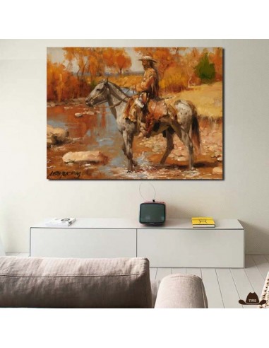 Tableau Peinture Cowboy d'Amérique est présent 