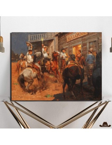 Peinture Tableau Western Bar du meilleur 