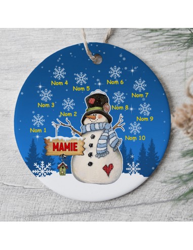 Ornement de Noël personnalisé -  Maman, Mamie - Bonhomme de neige - 0021O040A 2023