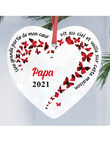 Une grande partie de mon coeur - Papa, Maman - Ornement de Noël commémoratif personnalisé - 0069O040B acheter