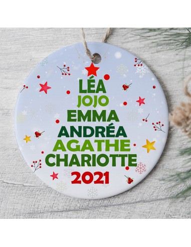 Ornement de Noël personnalisé -  Famille - Arbre de Noël - 0070O000I de l' environnement