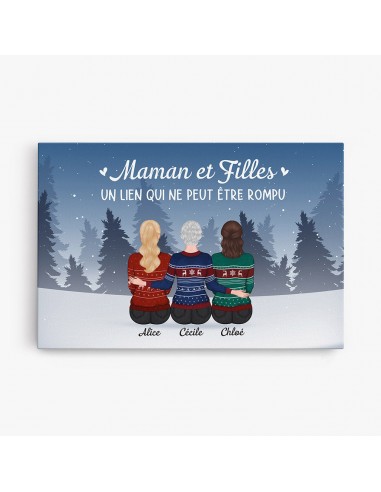 Maman et Filles - Cadeau Personnalisé | Toile pour Maman Noël destockage