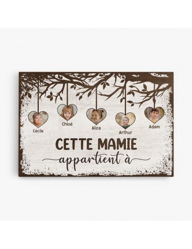 Cette Mamie Appartient À - Cadeau Personnalisé | Toile pour Mamie Maman le des métaux précieux