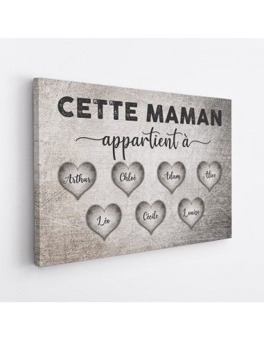 Cette Mamie Appartient À - Cadeau Personnalisé | Toile pour Mamie Maman Economisez 