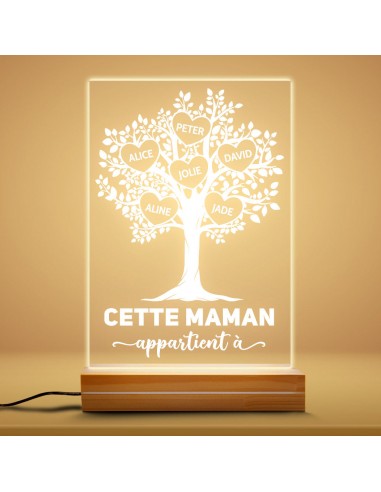 Cette Mamie Appartient À - Cadeau Personnalisé | Veilleuse LED 3D pour Mamie Maman vente chaude votre 