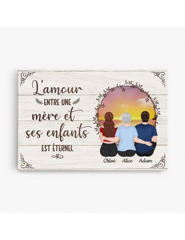 L'Amour Est Éternel - Cadeau Personnalisé | Toile pour Maman Mamie acheter