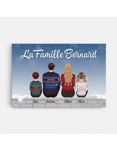 Famille Bernard - Cadeau Personnalisé |Toile pour Noël store