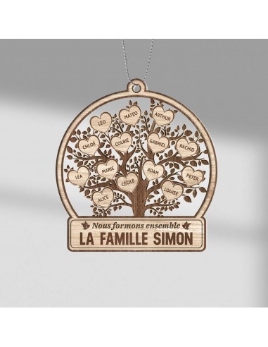 Nous Formons La Famille Simon Ensemble - Cadeau Personnalisé | Ornement pour La Famille commande en ligne