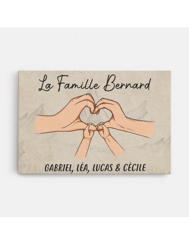 La Famille Durand - Cadeau Personnalisé | Toile pour Famille de votre