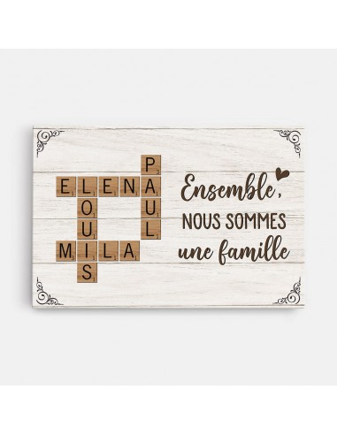 Ensemble Nous Formons Une Famille - Cadeau Personnalisé | Toile Pour Famille outlet