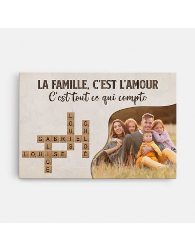 La Famille C'est L'Amour Avec Photo - Cadeau Personnalisé | Toile Pour Famille pour bénéficier 