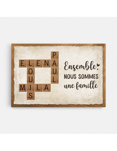 Ensemble Nous Sommes Une Famille - Cadeau Personnalisé | Toile Pour Famille la livraison gratuite