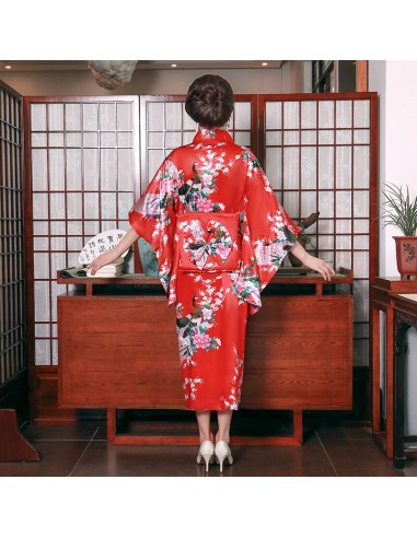 Kimono Long Fleuri Femme de pas cher