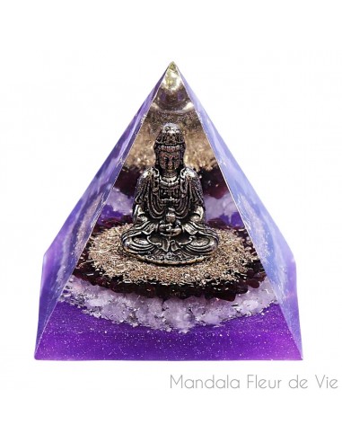 Orgonite Pyramide Mandala Bouddha basket pas cher