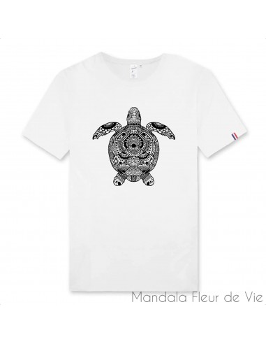 T Shirt Homme Mandala Tortue 100% Français le des métaux précieux