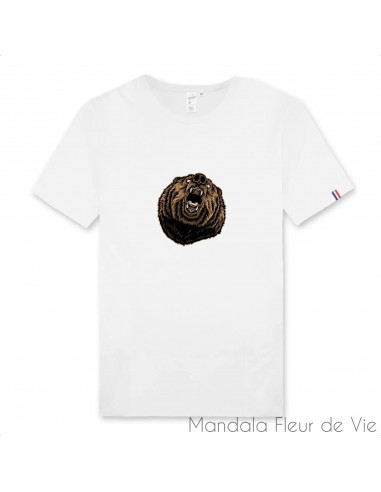 T Shirt Homme Ours Rugissant 100% Français Dans la société mordern