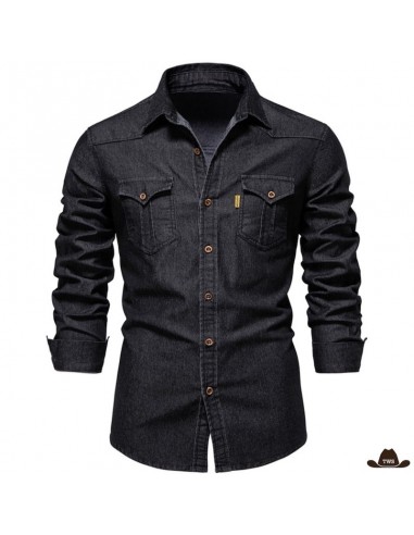 Chemise de Western Noire commande en ligne