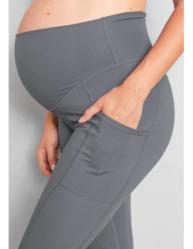 Legging de maternité et post natal gris doux paiement sécurisé