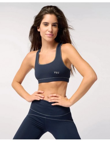 Brassière de yoga navy/silver ANAHATA Amélioration de cerveau avec