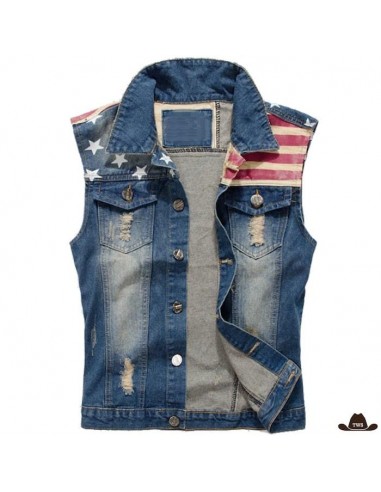 Veste en Jean Drapeau USA Le MVP de beaucoup