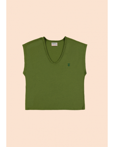 T-shirt sans manches Vert olive suggérées chez