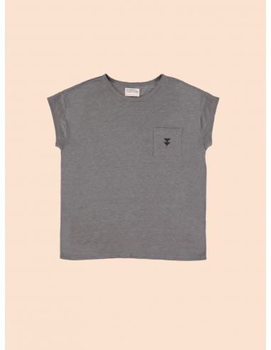 T-shirt en lin gris l'achat 