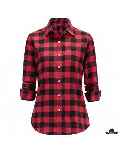 Chemise à Carreaux Rouge Cowboy Femme pas cheres