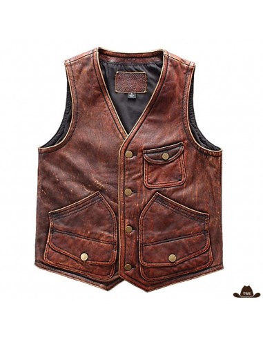 Gilet Cowboy Cuir 50-70% off 